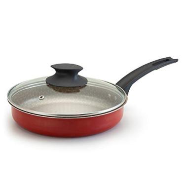 Imagem de Frigideira Luxury Red Com Tampa N. 24 Aluminio Oliveira Frigideira Luxury Red Com Tampa N. 24 Red No Voltagev