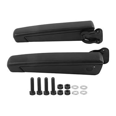 Imagem de Apoio de braço para assento de carro, um par de apoio de braço ajustável automático resistente a choques PU esponja preta universal para automóveis caminhões