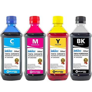 Imagem de Tinta Inktec para Recarga de Cartucho de Impressora Hp (4x500ml)