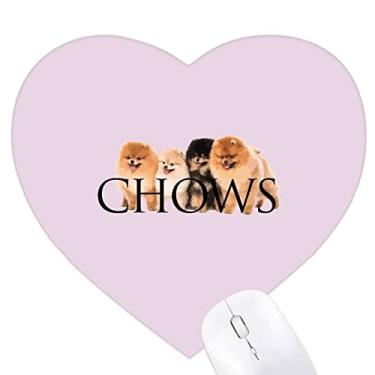 Imagem de Chow Mouse pad chinês Art Deco moderno coração tapete de borracha para escritório