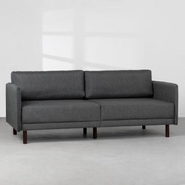 Imagem de Sofá Giro Trama Miúda Grafite – 2,32m