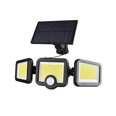 Imagem de Luminária Solar Led Parede Refletor Poste 171 cob 39w Sensor Presença Com 3 Funções Separado Controle a prova d'água