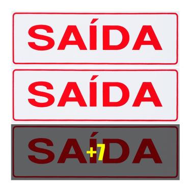 Imagem de Combo 10 Placas De Sinalização Saída 30x10 Acesso - S-225/1 F9e