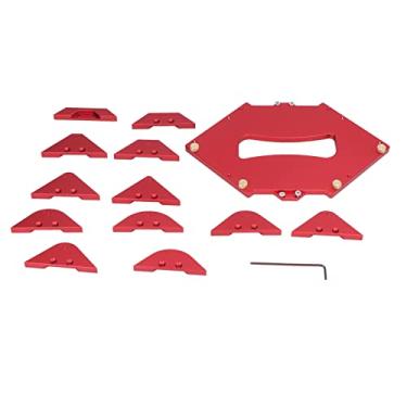 Imagem de Conjunto de 12 modelos de roteador de gabarito de raio Roteamento de liga de alumínio Cantos arredondados Modelos de bits de roteador para roteamento de marcenaria R5 R10 R15 R20 R25 R30 R40 R35 T10 T