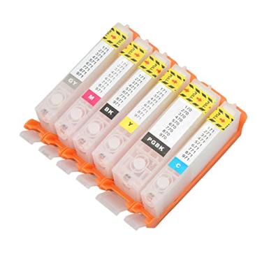 Imagem de Cartucho de Tinta, 5 Peças PGBK BK C M Y PP Cartucho de Impressora Saída Uniforme Robusta Impressora Fotográfica Reutilizável (470-471)