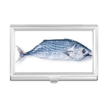 Imagem de Porta-cartões de visita pequeno azul fresco Ocean Fish
