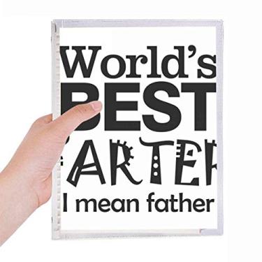 Imagem de Caderno com a frase Best Father para o Dia dos Pais Folhas Soltas Diário Recarregável