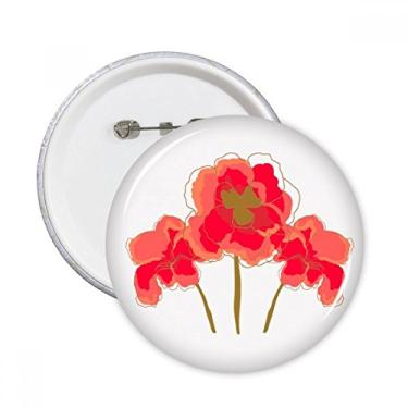 Imagem de Pintura de plantas de flores, papoula de milho, broches, decoração de roupas, 5 peças, presente
