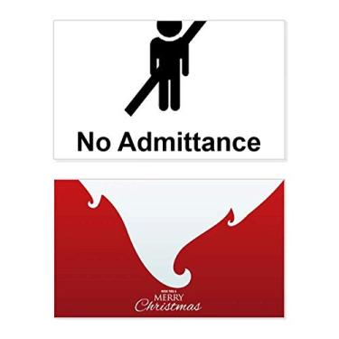 Imagem de No Admittance Black Symbol Pattern Holiday Holiday Merry Christmas Congrats Card Christmas Letter Message