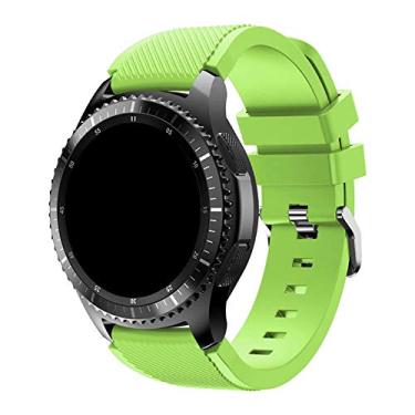 Imagem de Pulseira Silicone 22mm compatível com Galaxy Watch 3 45mm - Galaxy Watch 46mm - Gear S3 Frontier - Amazfit GTR 47mm - Amazfit GTR 2 - Marca LTIMPORTS (Verde Limão)
