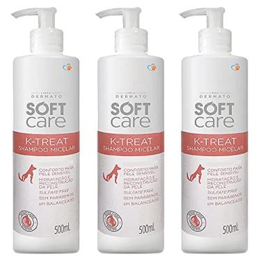 Imagem de Kit 3un Shampoo Petsociety Soft Care K-Treat Micelar 500ml