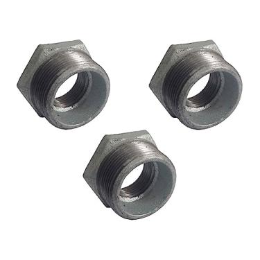 Imagem de Kit 3 Conexões União Bucha Redução 1 Polegada M X 3/4 F Bsp