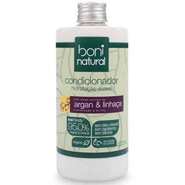 Imagem de Condicionador Vegano e Natural, Argan e Linhaça, Boni Natural, Cabelos Macios e Saudáveis, Boni Natural, 500ml