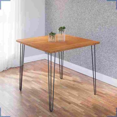 Imagem de Mesa De Jantar 90 X 90 Mdp Pé De Ferro 4 Lugares Ametista Rede Móveis