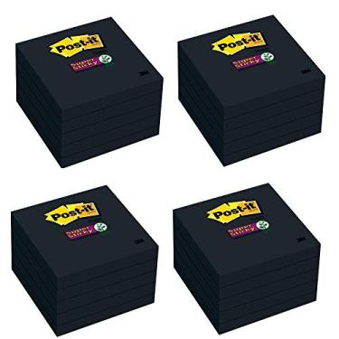 Imagem de Post-it Super Sticky Notes 2X Sticking Power 5-Pads/Pack 4 Pack (654-5Sssc) 3 X 3 Polegadas Preto