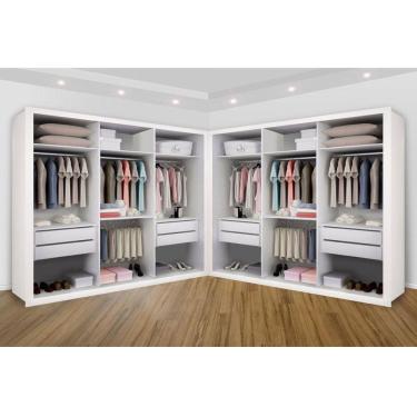 Imagem de Closet Casal 8 Gavetas Paris Duo Premium Minastex Branco