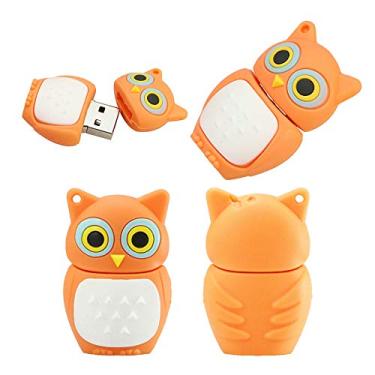 Imagem de Pen Drive USB modelo coruja 64GB Pen Drive USB 3.0 Flash Drive USB 3.0 Stick USB 3.0 (laranja)