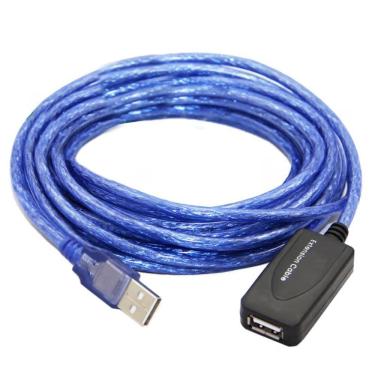 Imagem de Cabo Extensor USB 2.0 Ativo - 10 Metros (A macho / A fêmea)