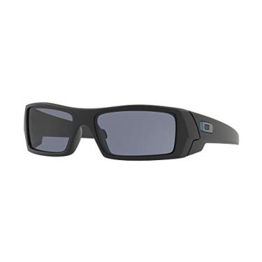 Imagem de Oakley GASCAN OO9014 Óculos de sol para homens + conjunto de acessórios do grupo de visão, Linha preta fosca/cinza/azul no logotipo Oakley (901411), 60mm