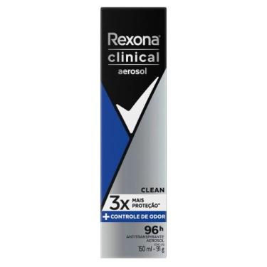 Imagem de Desodorante Rexona Men Clinical Clean Aerosol Antitranspirante 96H 150