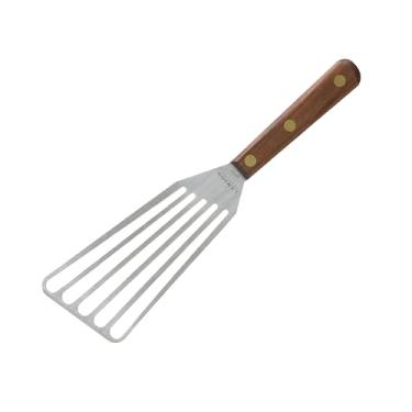 Imagem de Lamson Espátula de chef com fenda jumbo de 10 cm x 23 cm, cabo de nogueira - mão direita