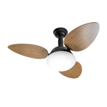Imagem de Venti-Delta Jet Ventilador de Teto 3 Velocidades com Luminária 127v Preto/Mogno