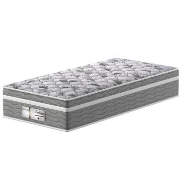 Imagem de Colchão Solteiro 88x188x32 Evolution Molas Ensacadas Cinza Com Branco Pro Dormir Cinza...