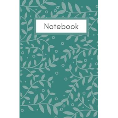 Imagem de Caderno: Caderno de folhas verdes fofas com forro em branco