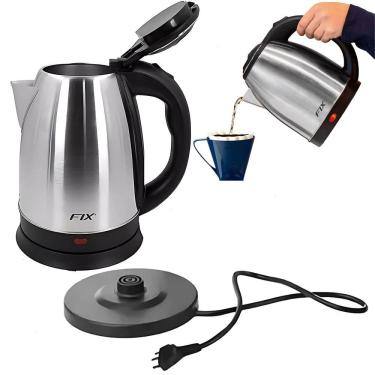 Imagem de Chaleira Jarra Elétrica Bule Inox 1.8L Ferve Água Leite E Café