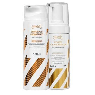 Imagem de Kit Skelt Mousse Autobronzeador 140ml E Bronzeado Instantâneo 120ml