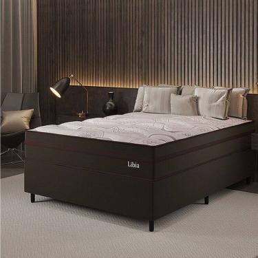 Imagem de Conjunto Colchão Ortopédico e Base Box Casal 68x138x188cm Libia Yescasa Marrom
