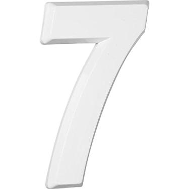 Imagem de MetalCromo Número Residencial 3D"7" Plástico ABS Branco