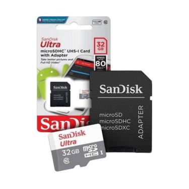 Imagem de Cartão De Memória Micro Sd Sandisk Com Adaptador 16Gb 32Gb 128Gb Class