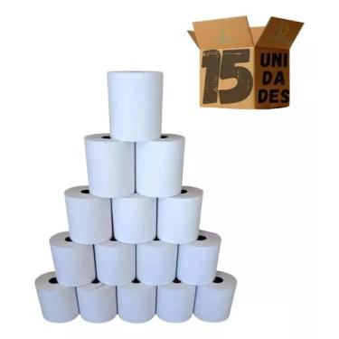 Imagem de Kit 15 Bobinas Termica Para Cupom Fiscal 80 X 40m - Thega Dml