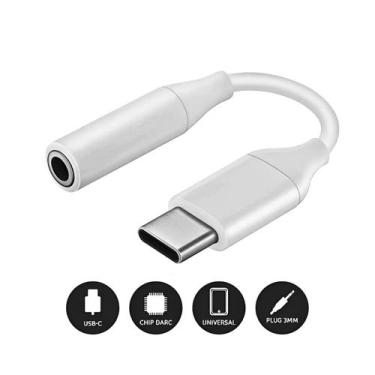 Imagem de Adaptador Tipo C para Fone de Ouvido P2 3.5mm Android Modelos Novos - 