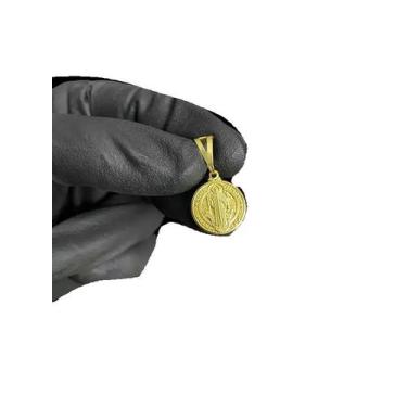 Imagem de Pingente Medalha São Bento (P) - Banhado A Ouro 18k - ToJoia18k
