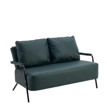 Imagem de XINCHANG Sofá-cama grosso, sofá-cama, sofá sofá moderno para sala de estar, escritório em casa (115 x 65 x 70 cm, verde - couro de garra de gato resistente ao desgaste e resistente a arranhões)