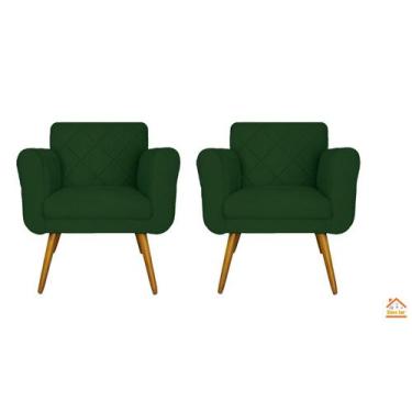 Imagem de Combo 02 Poltronas Estofadas Decorativas Para Quarto Closet Isabella S
