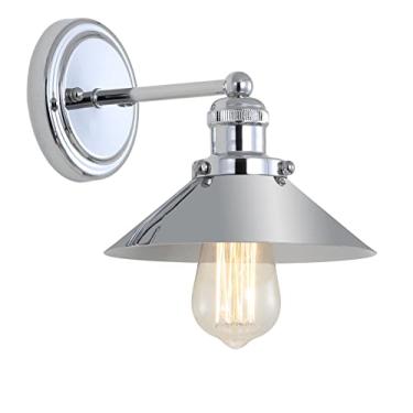 Imagem de JONATHAN Y JYL7423A junho 19,8 cm 1 luz de metal arandela de fazenda contemporânea transição 2200K Edison 25W Lâmpada incluída para quarto, sala de estar, banheiro, iluminação de toucador, cromo