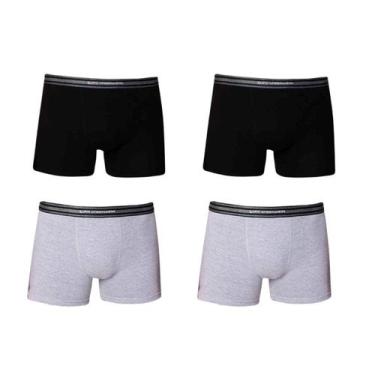 Imagem de Kit 4 Cuecas Lupo 533 Boxer Masculina Algodão Anatômica Elastano Confo