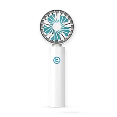 Imagem de Tronic T-Fan T3000 branco, mini ventilador portátil com fundo magnético, anexa qualquer tipo de parede ou superfície, bateria recarregável por USB de 3000 mAh embutida, portátil e pessoal, para