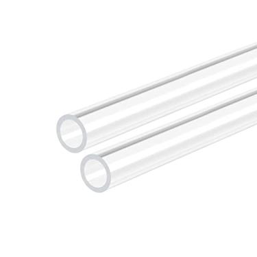 Imagem de DMiotech 2 tubos de acrílico transparente de 10 mm x 14 mm, tubo de plástico rígido para tubo de água de aquário, sistema de resfriamento de água, encanamento