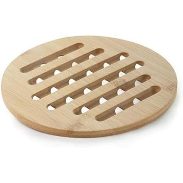 Imagem de Descanso De Panela Em Bambu 15cm Quadrado ou Redondo Mimo Style