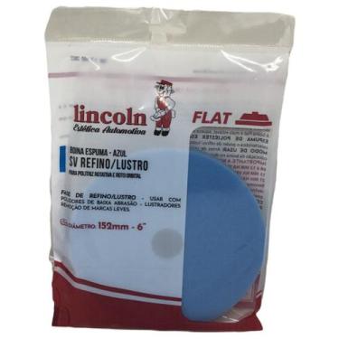 Imagem de Boina Espuma Azul Flat Para Refino E Lustro 6 Pol Lincoln - Lincoln Es