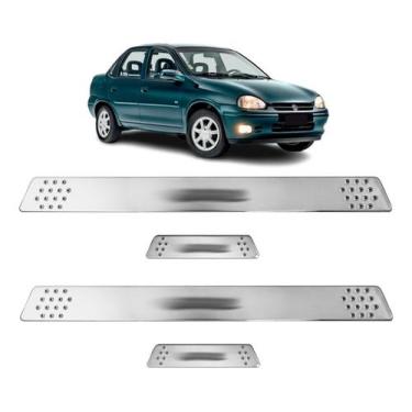 Imagem de Soleira para Porta Lateral Tuning Esportiva para carros 4 Portas (ABS)