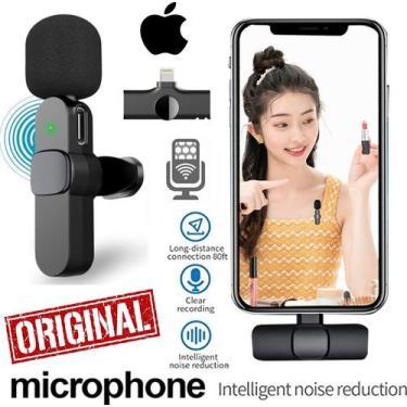Imagem de Microfone de Lapela Sem Fio Com Clipe Para iOS Smartphone Conector Lig
