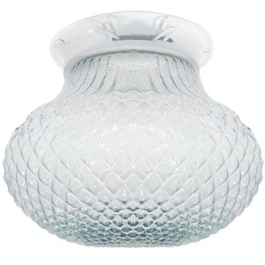 Imagem de Plafon Aluminio Branco Paraquedas Bico de jaca Transp Retrô - CM GLASS