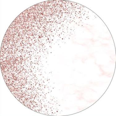 Imagem de Painel De Festa Redondo 1,50x1,50 - Efeito Glitter Rose com Mármore 16