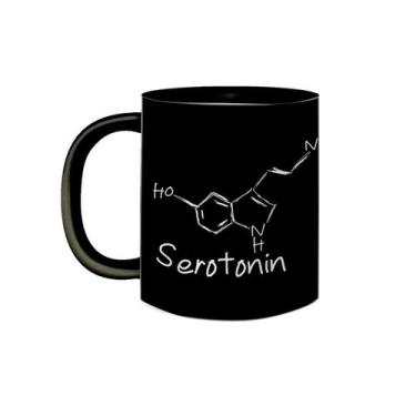 Imagem de Caneca de Porcelana Serotonina Fórmula Química Serotonin - VilelaGG