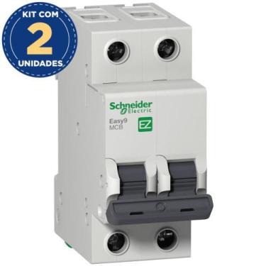 Imagem de Kit com 2 Disjuntor Din Bifásico Curva C 25a Ez9f33225 Schneider